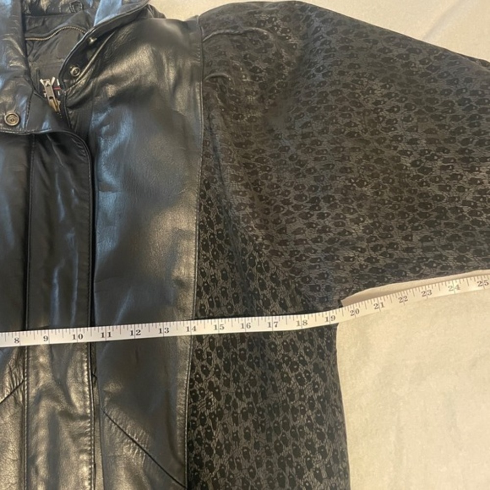 VTG Wilson's Leather Coat SZ XS Thinsulate Trench‎ Full Zip 80s 90s Animal Biker - Picture 7 of 17